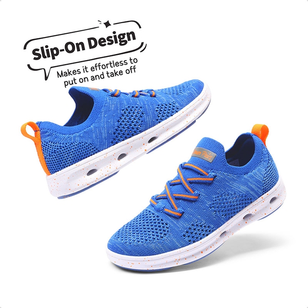 Knit Lightweight Slip-on Sneakers - ROYAL BLUE - 3